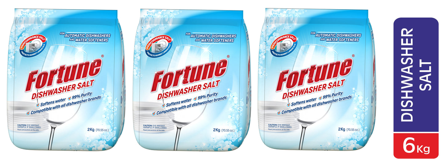 FORTUNE DISHWASHER SALT 6 kg (2 kg x 3 Pouches)
